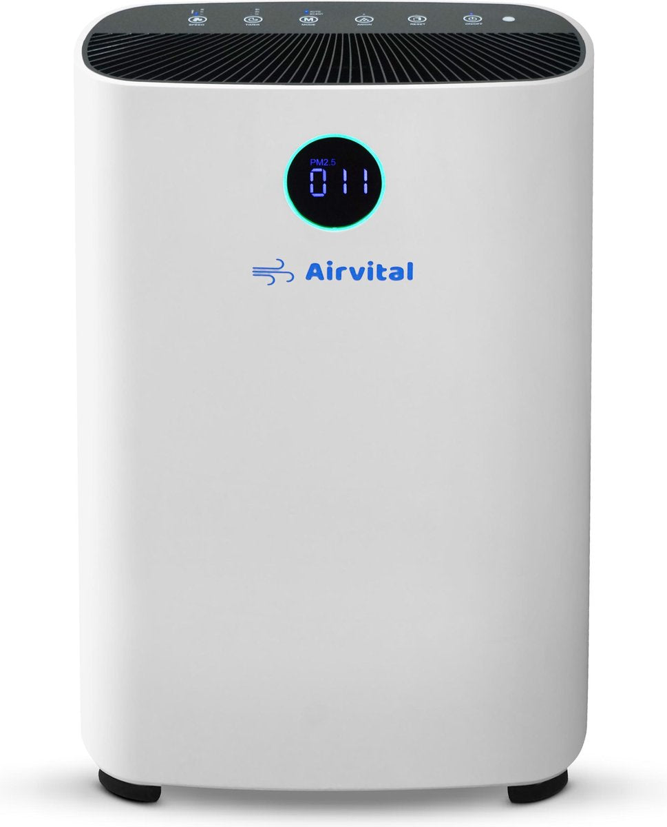 Airvital - Luchtreiniger met HEPA en Actieve Koolstof - Fijnstofmeter