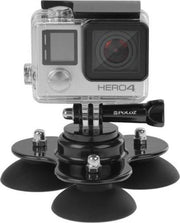 GadgetBay PULUZ Driehoekige Zuignaphouder met schroef mini statief voor GoPro HERO 6 5 5 Sessie en 4 Sessie - Zwart