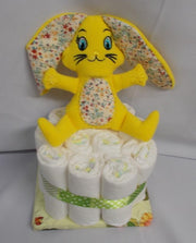 1 laag pampertaart bunny geel