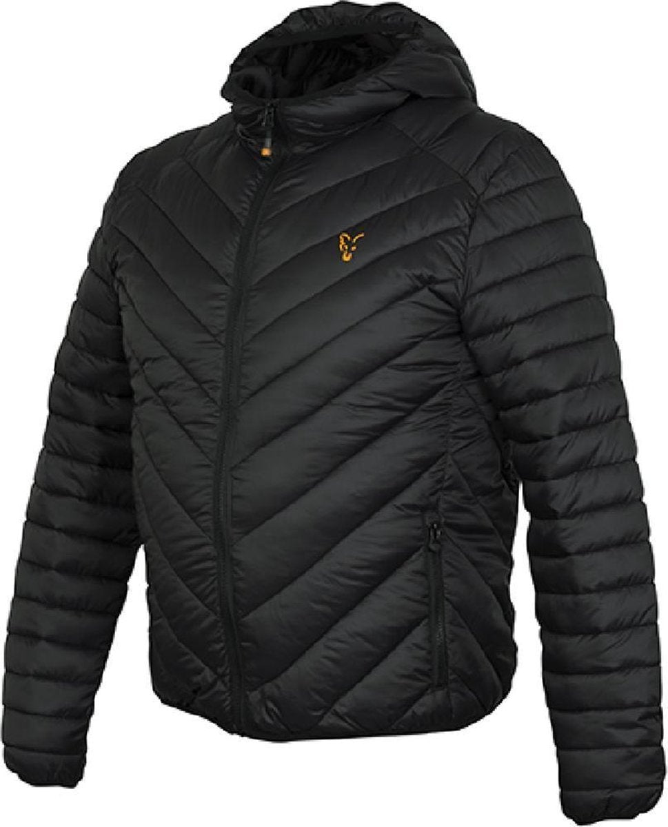 Fox Collection Quilted Jacket - Black Orange - Maat S