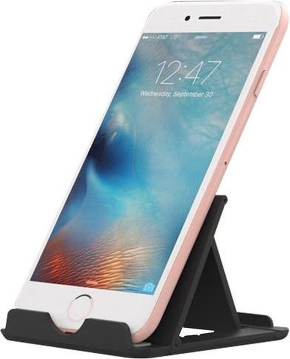 GadgetBay Universele Vouwbare desktop telefoonhouder standaard - Zwart Stelbaar
