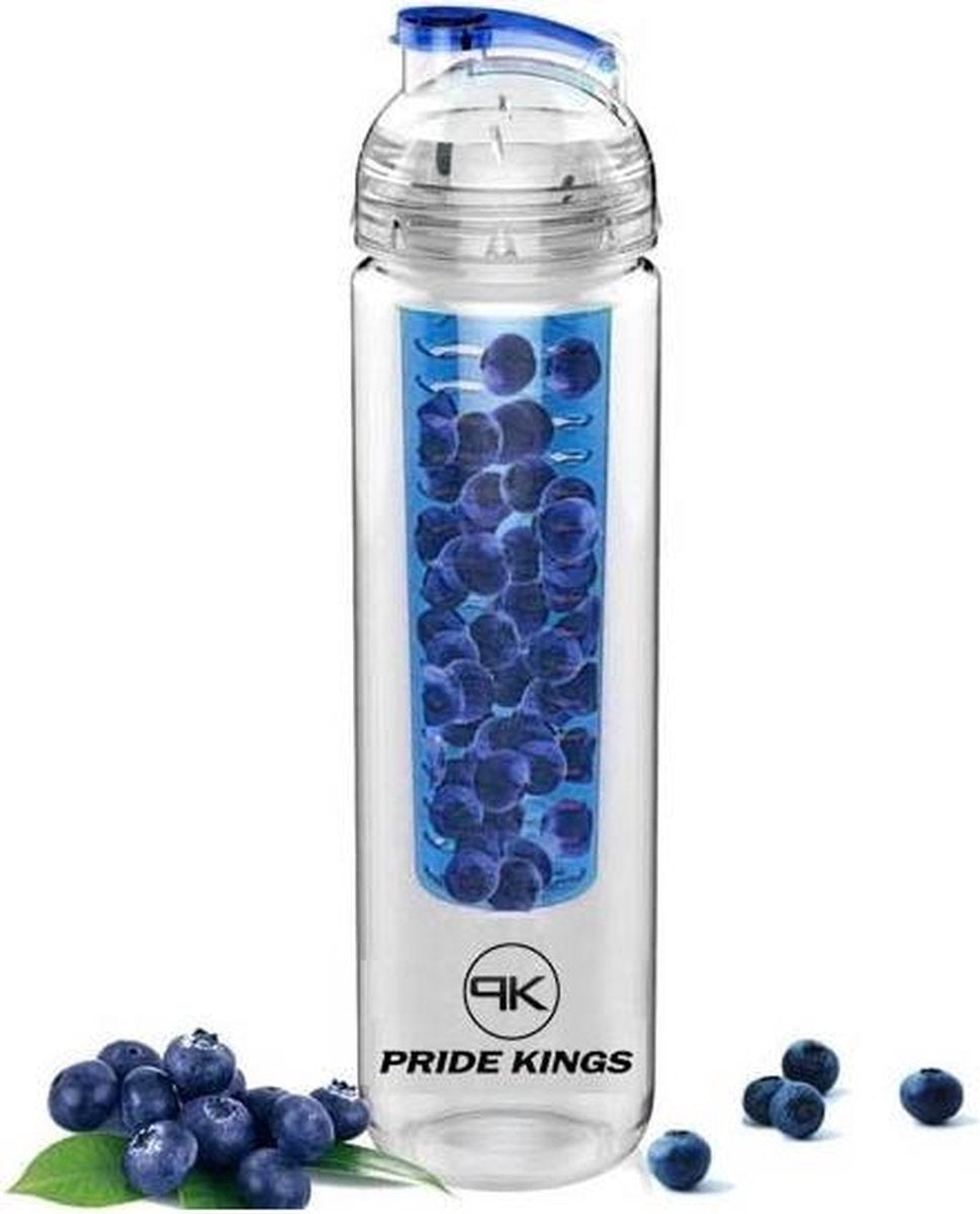 Fruitwater Fles Fruit Infuser Blauw - nieuwste model ǀ Pride Kings®