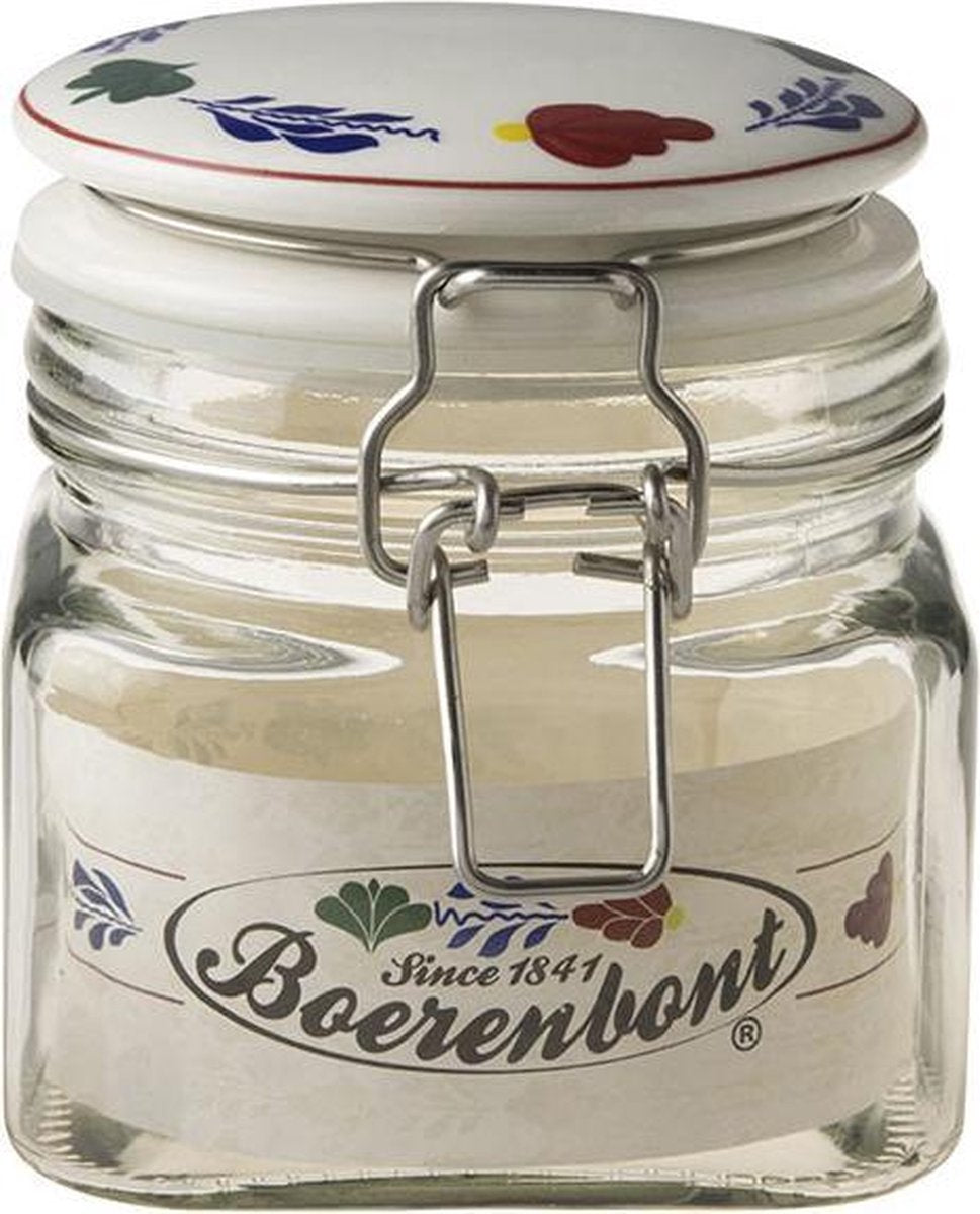 Boerenbont Beugelpot Glas Vierkant - 0