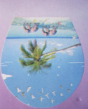 Reinhard | Toiletbril Sticker Strand Olifanten 32 x 38 cm