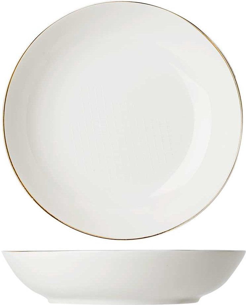 Cosy & Trendy Alina - Serviesset 6 persoons - 18 Delig - Wit met goud