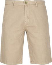 No-Excess Short Garment Dyed Linnen Khaki - maat 32
