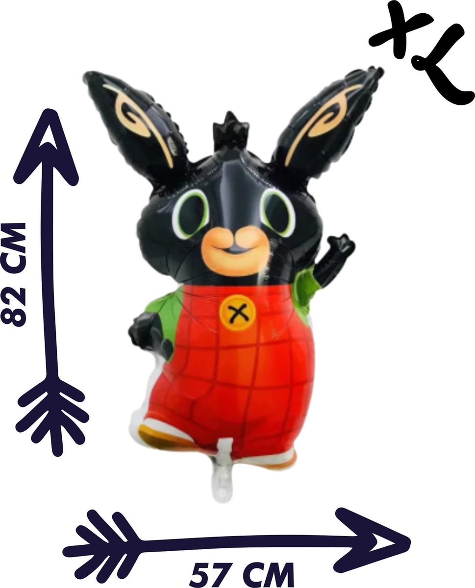 Bing Ballon - XL Groot - 82 x 57 cm - Ballonnen - Helium Ballonnen - Ballonnen Verjaardag - Bing Speelgoed - Bing