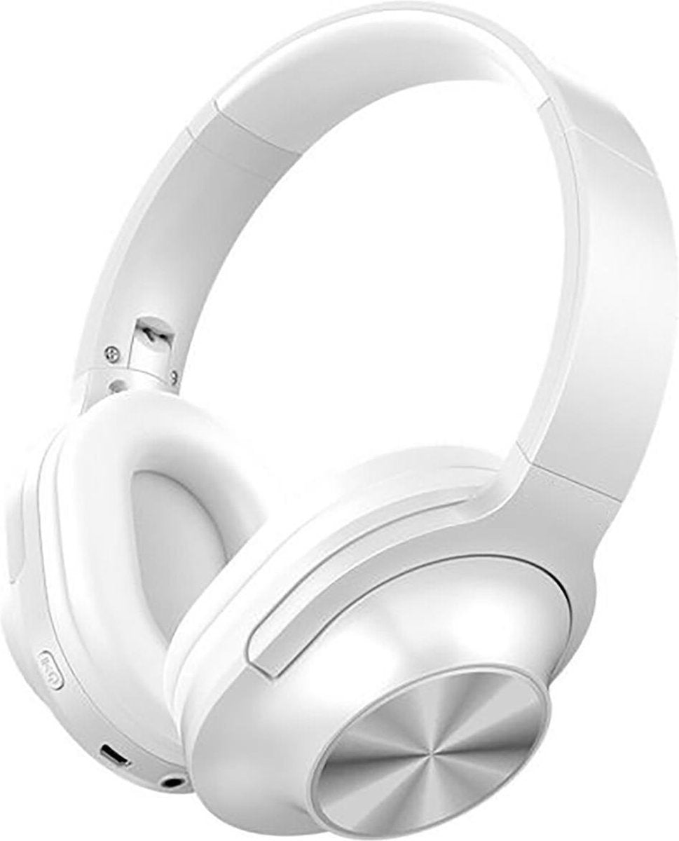 Koptelefoon - Aigi Moski - Draadloos - Bluetooth - On Ear - Wit/Zilver - BSE