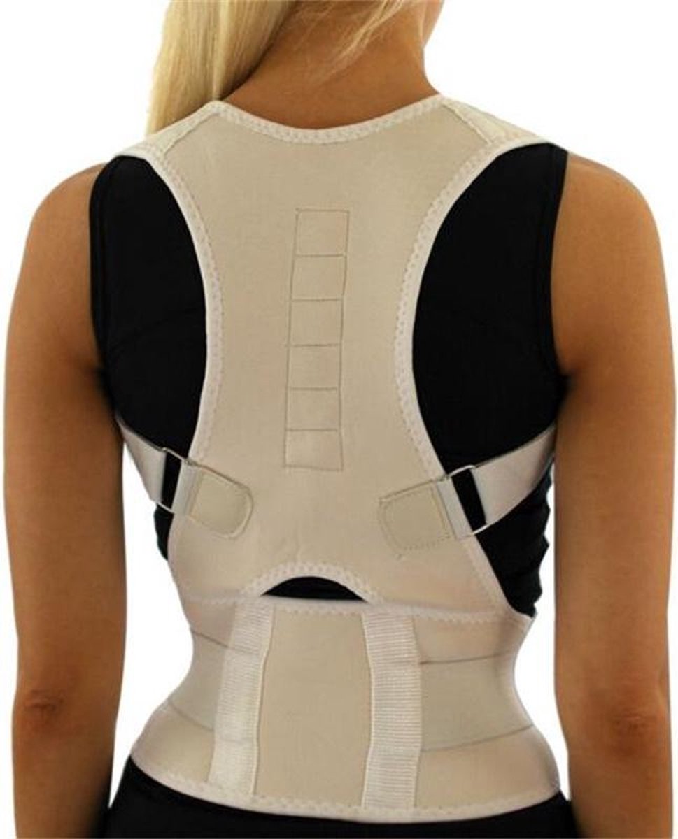 Houding Correctie Brace - Postuur Corrector - Rugband - Maat L/XL Beige
