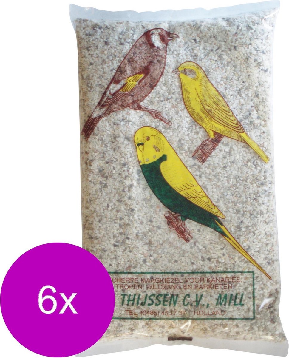 Thijssen Maagkiezel Kanarie - Vogelsupplement - 6 x 1 kg
