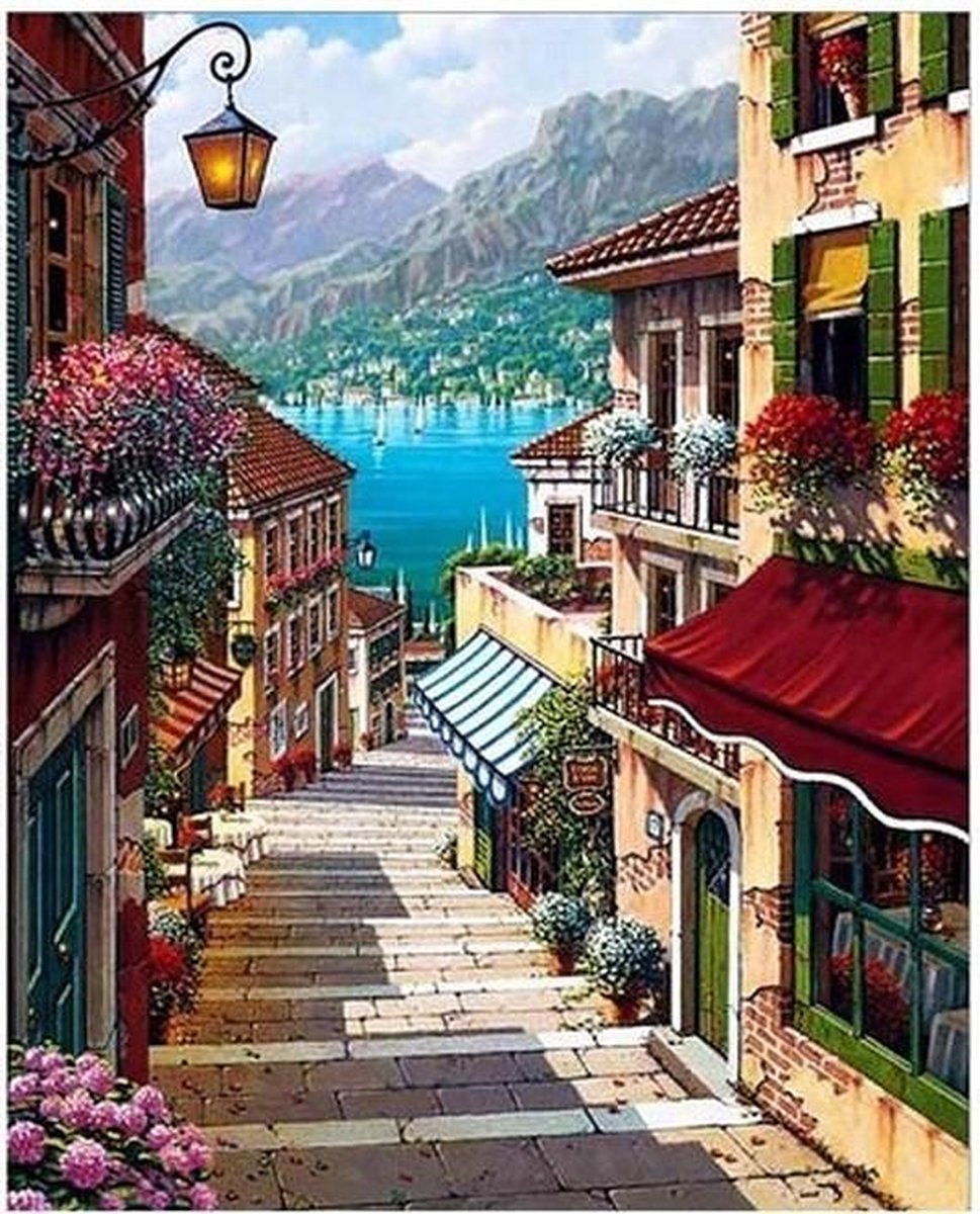 Schilderen op nummer volwassenen – 40 x 50 cm - Paint by number volwassenen – Nummer schilderen voor volwassenen - Hobby en creatief – Hobby materialen volwassenen - diy pakket volwassenen