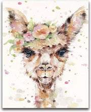 Diamond Painting Volwassenen - Alpaca - Volledige Bedekking - Ronde Steentjes - 20 x 25 CM