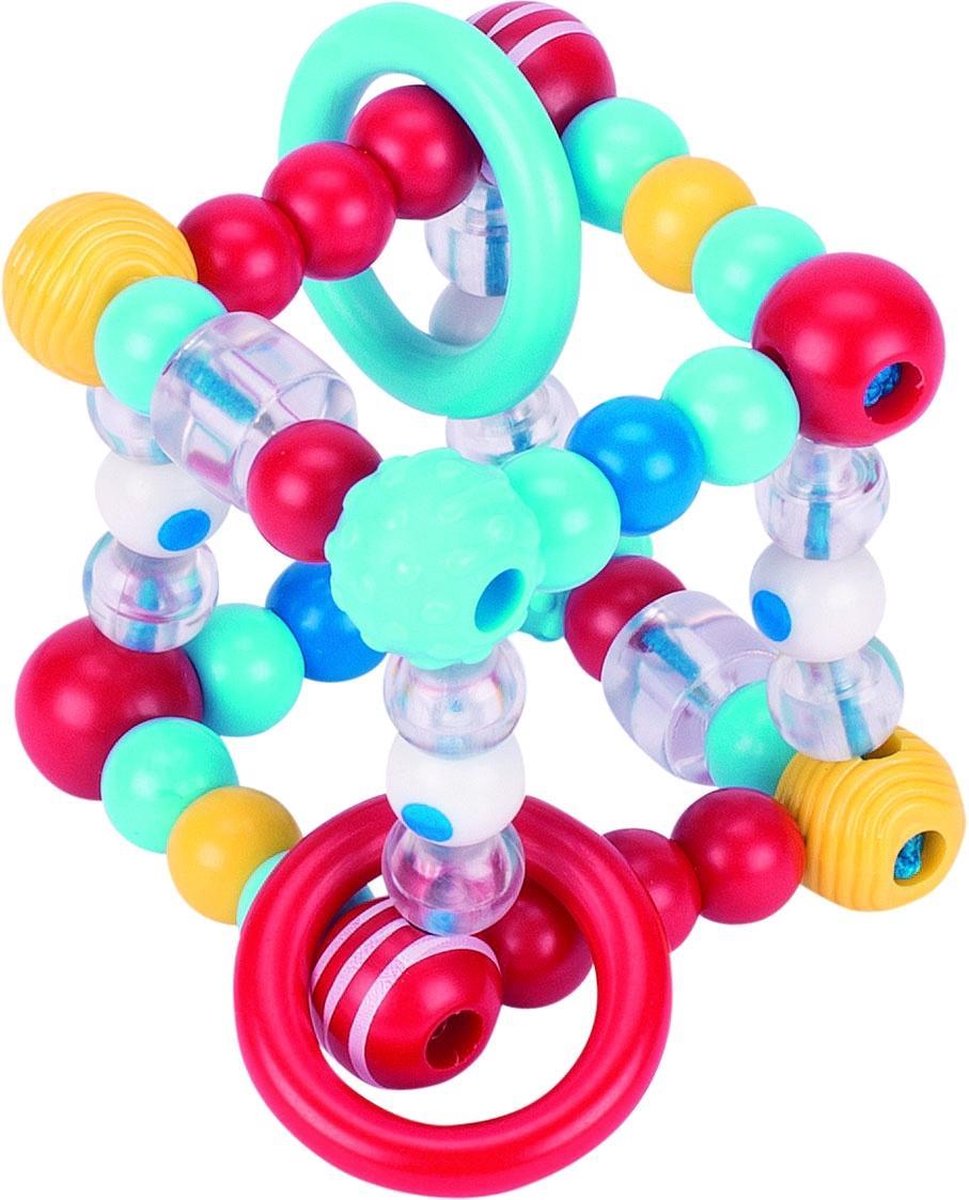 Heimess Bijtring Dobbelsteen Plastic Met Elastiek 5x 5x 5 Cm