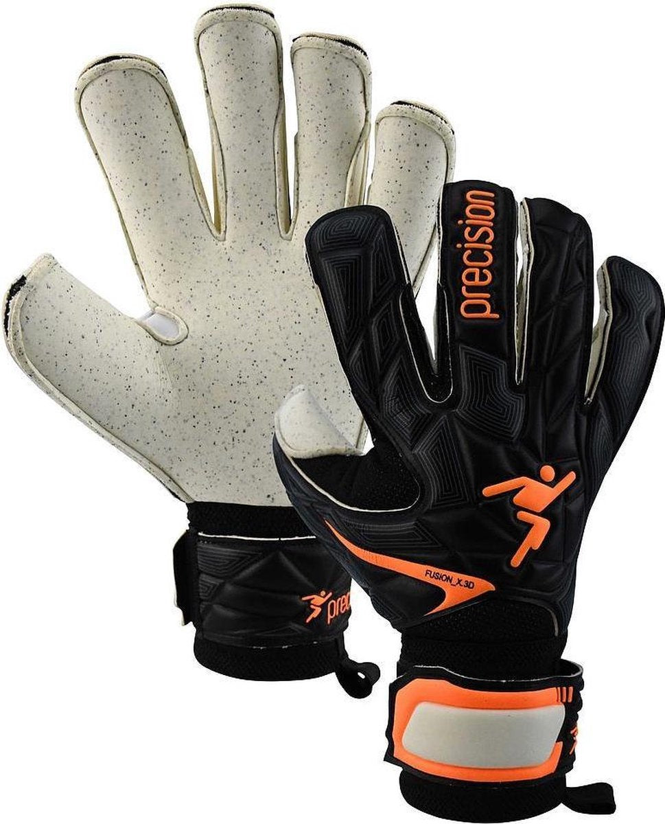 Precision Keepershandschoenen Fusion_x.3d Pro Zwart/wit/oranje Mt 9