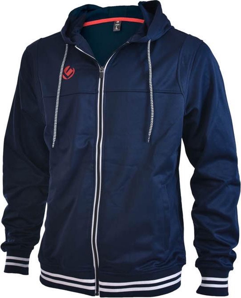 Brabo Tech Hooded  Trainingsjas - Maat S  - Mannen - blauw