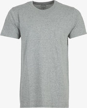Unsigned heren T-shirt katoen/viscose - Grijs - Maat L
