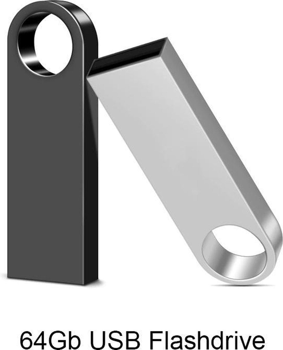 Compacte blank metalen 64Gb USB Stick - Flash Drive slechts 3