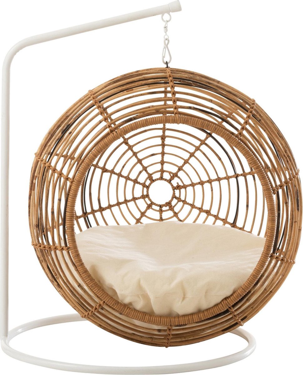 J-Line Hangmand Huisdier Rotan/Ijzer Naturel/Zwart