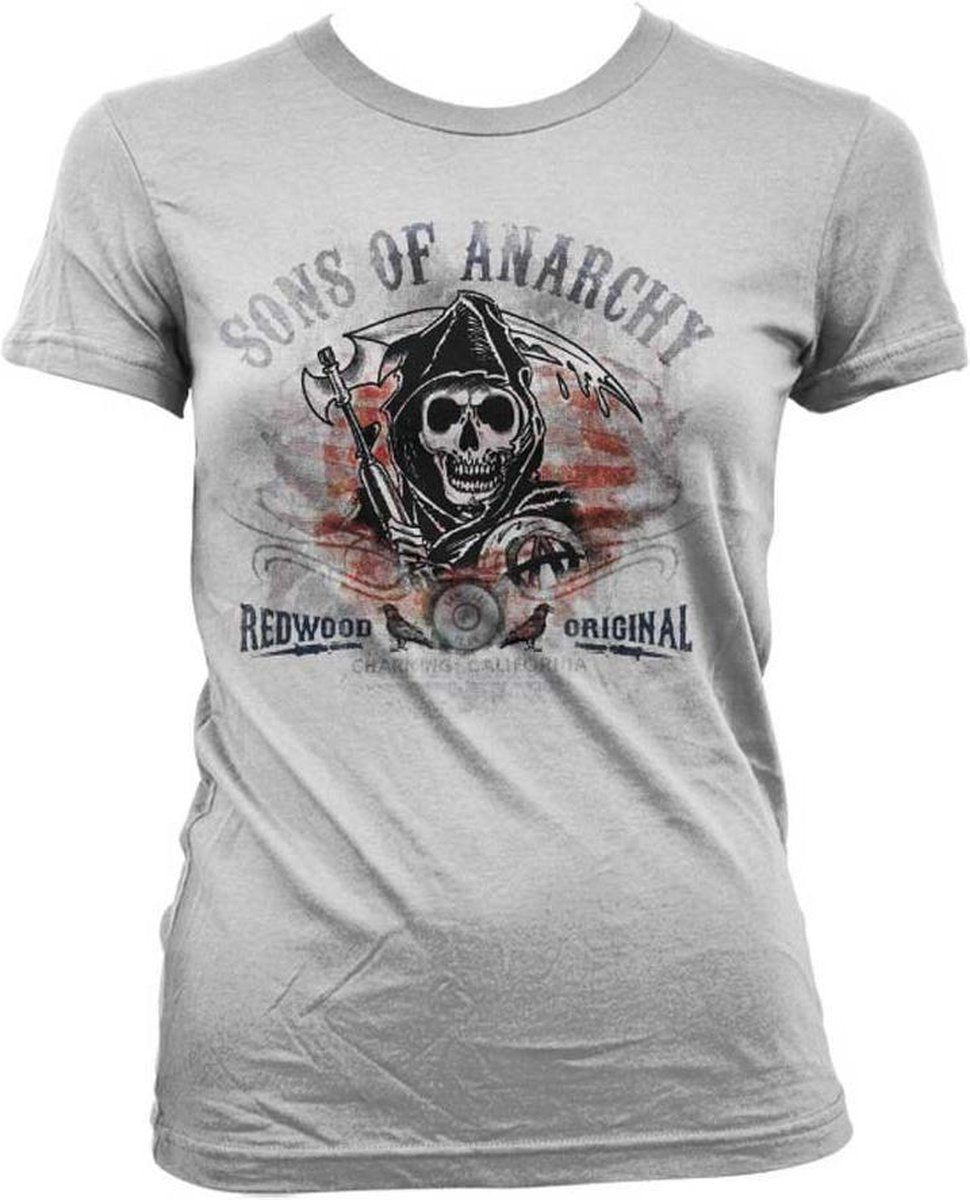 SONS OF ANARCHY - T-Shirt Distressed Flag - GIRL (S)