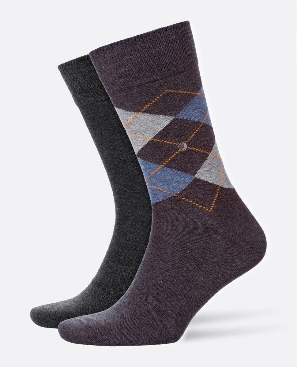 Burlington Everyday Mix 2-pack - Sokken - Heren - Donkergrijs gemêleerd - Maat 40-46