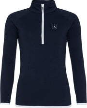 LXURY Dames Sportvest Maat XL - Sport Trui - Halve Rits - Donker Blauw