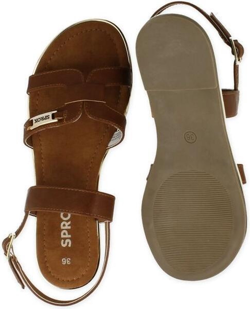 SPROX sandaal cognac COGNAC 39