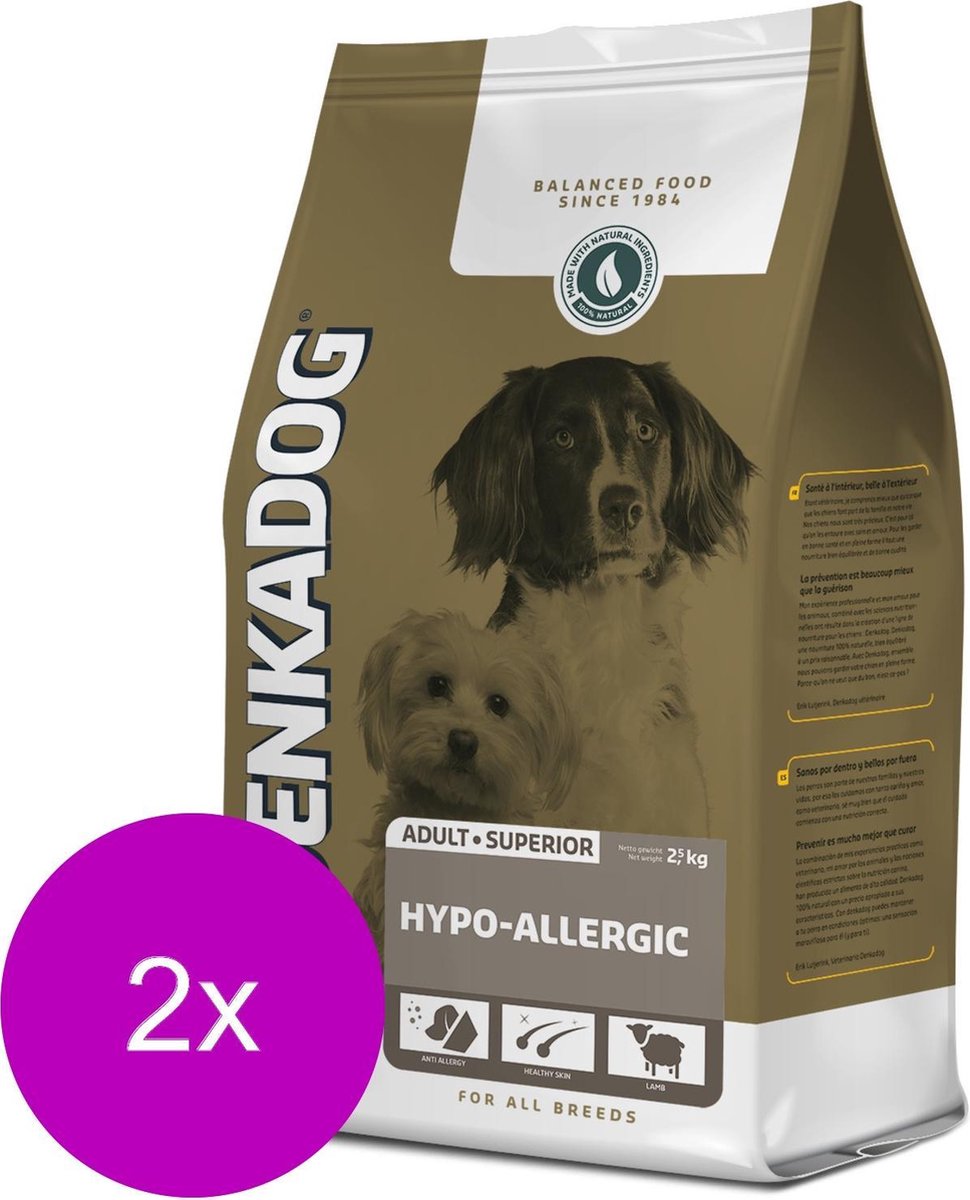 Denkadog Superior Hypo-Allergic Lam&Rijst - Hondenvoer - 2 x 2.5 kg
