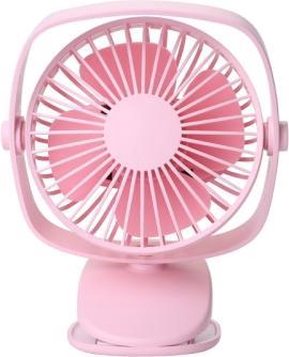 SF-L12 Multifunctionele Desktop Mini Ventilator Kinderwagen Slaapzaal Kantoor Draagbare Clip Ventilator (Roze)