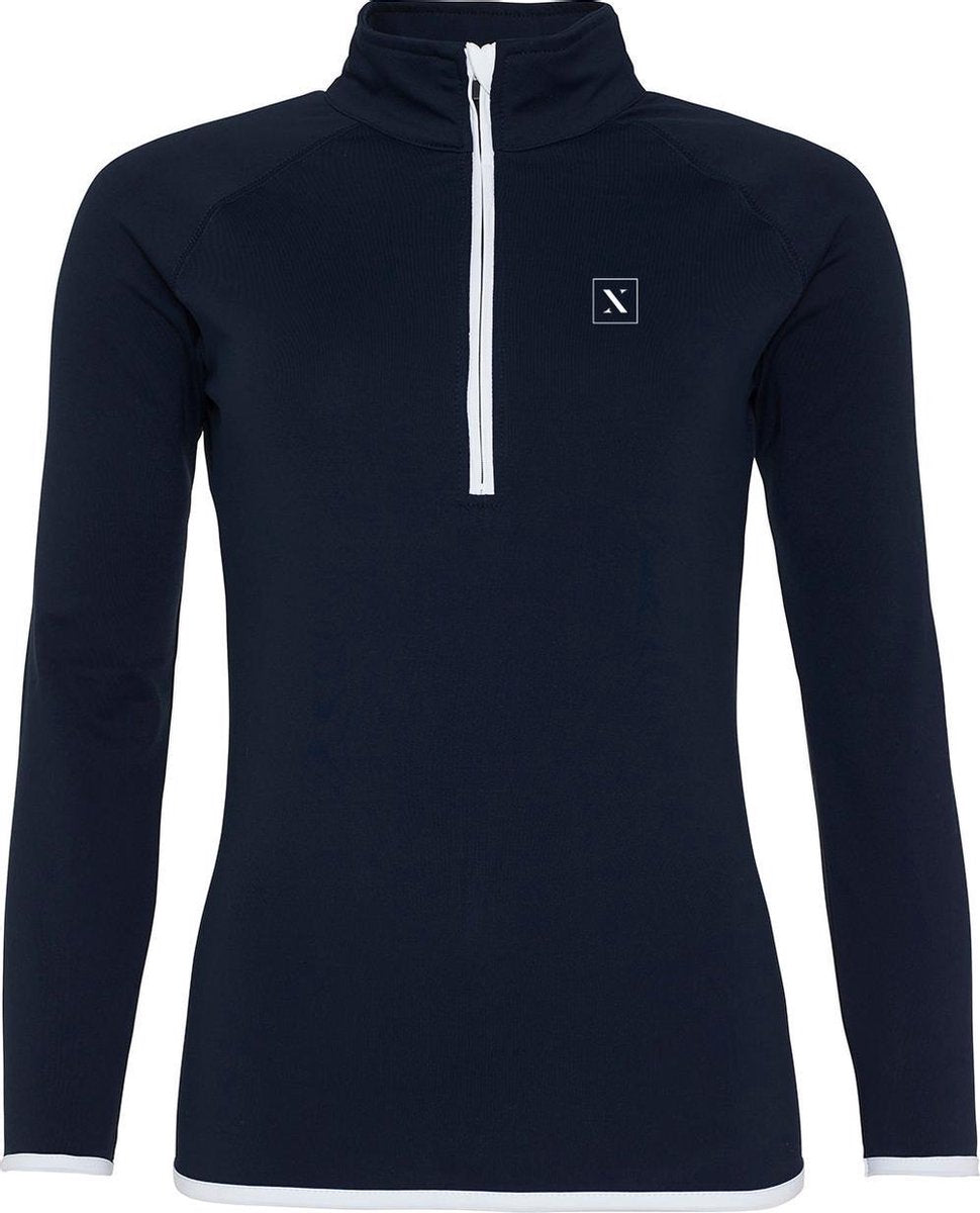 LXURY Dames Sportvest Maat S - Sport Trui - Halve Rits - Donker Blauw