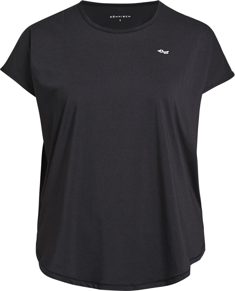 Rohnisch Leo Loose Top Dames Sporttop - Black - Maat XS
