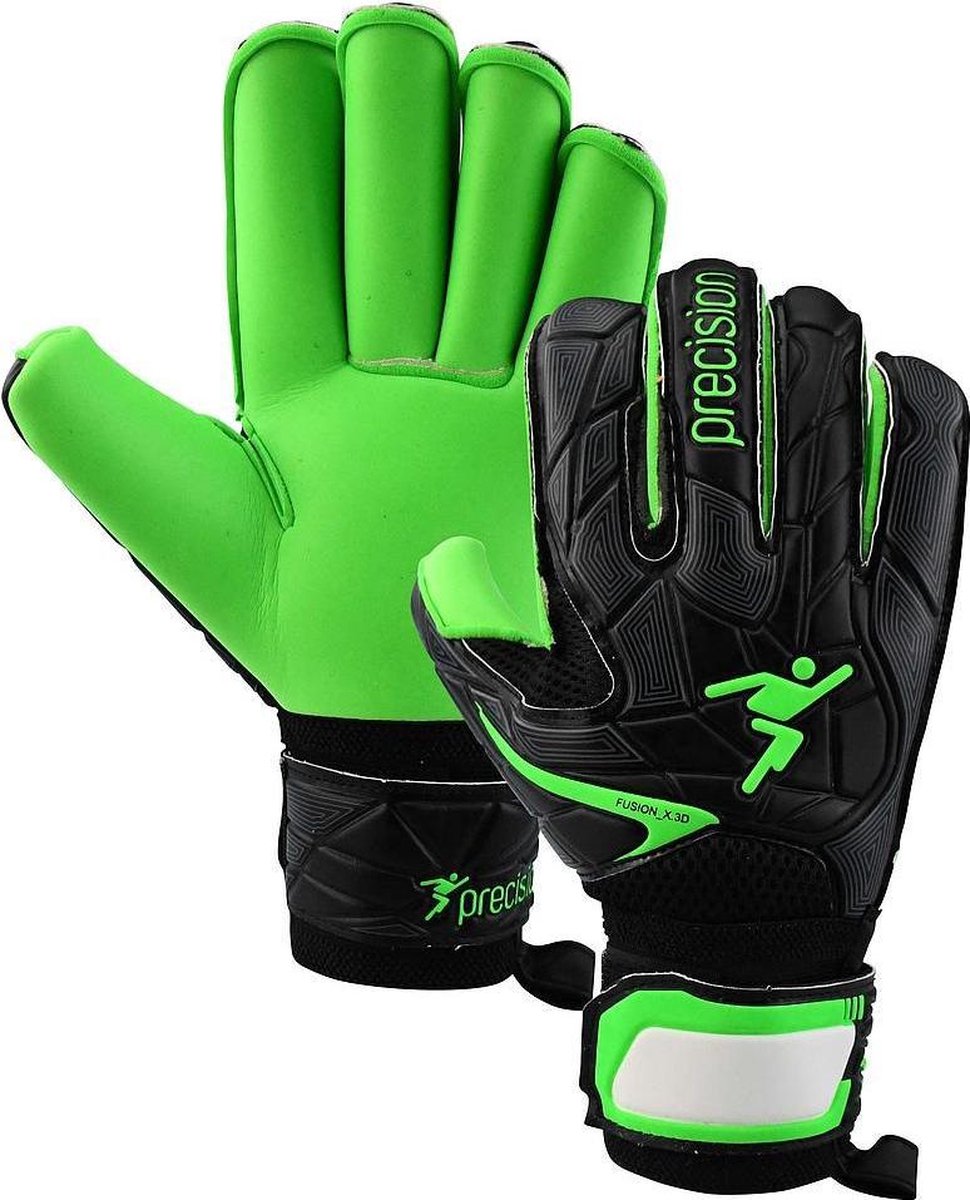 Precision Keepershandschoenen Fusion_x.3d Junior Zwart/groen Mt 4