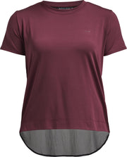 Rohnisch Mesh Back Tee Dames Sportshirt - Burgundy - Maat S