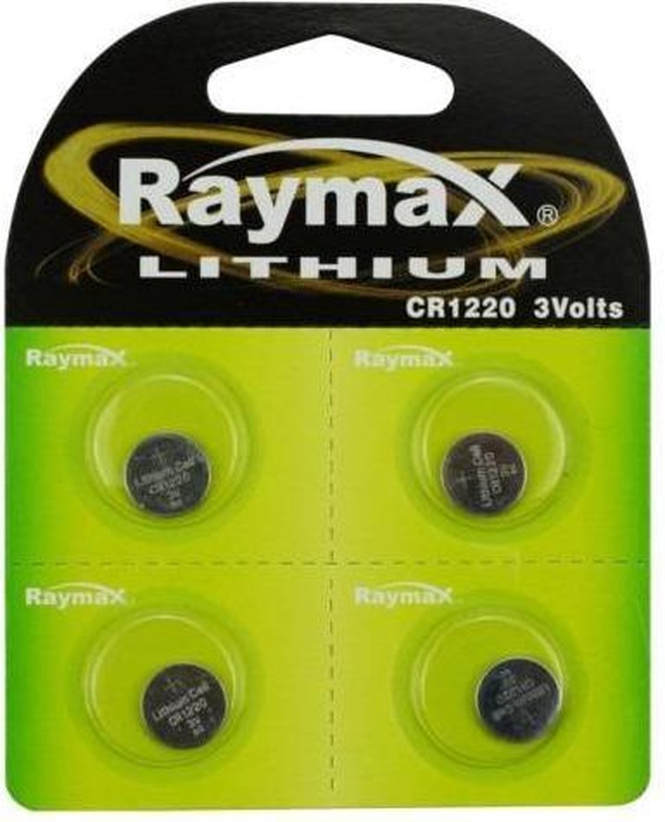 Raymax Lithium 3V knoopcel CR1220 - 4 Stuks