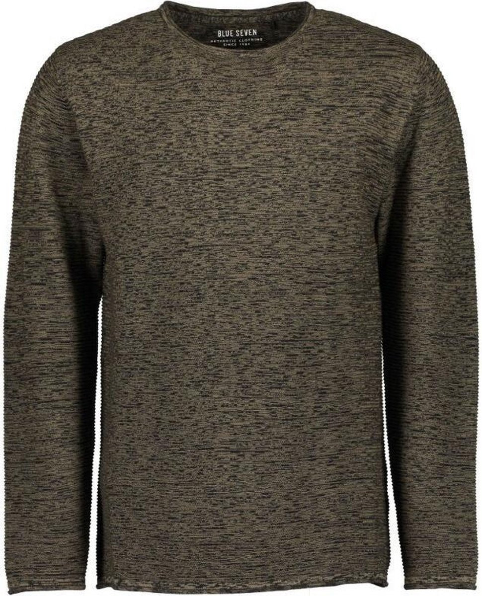 Blue Seven heren trui bruin (tee) melange - maat L