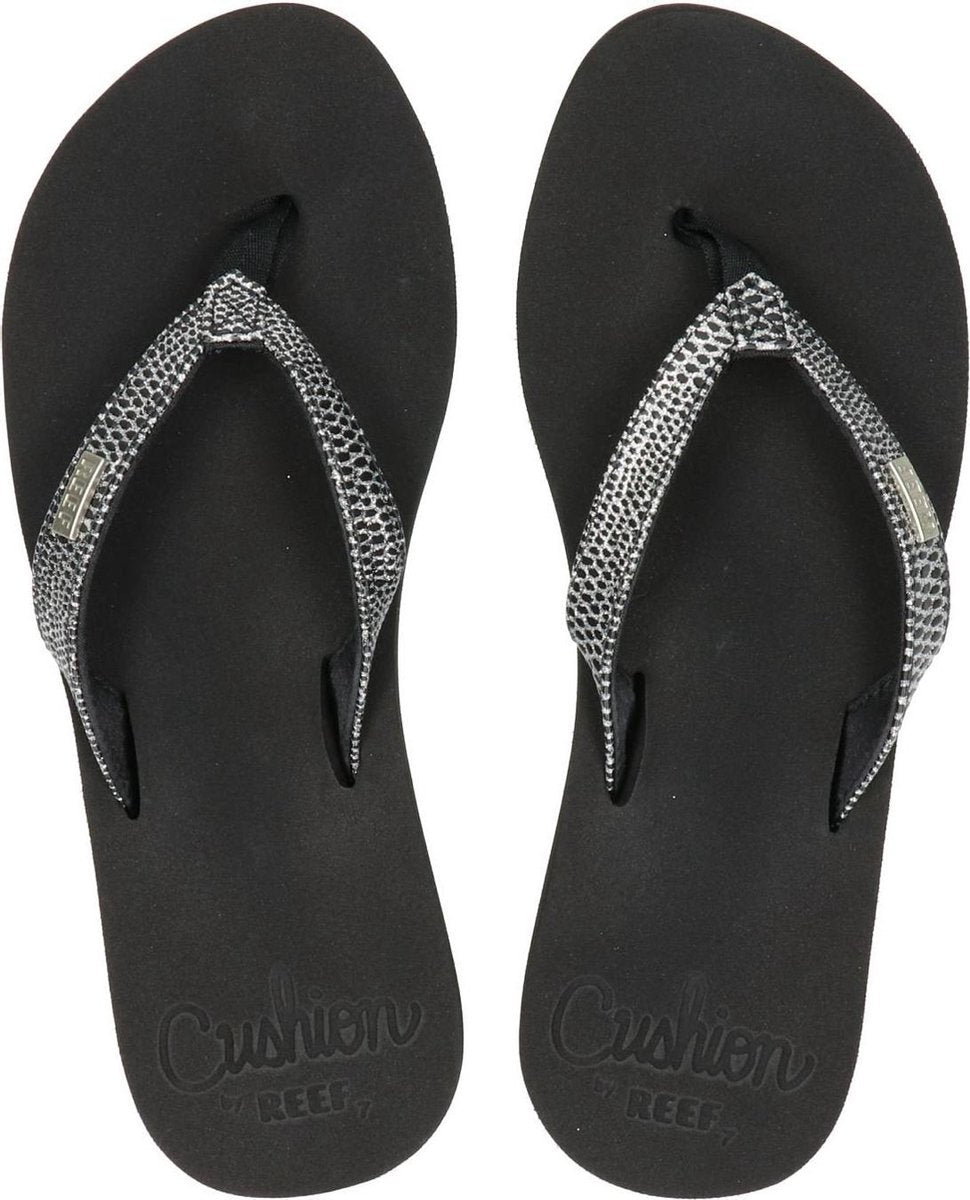 Reef Star Cushion Sassy Dames Slippers - Black/Silver - Maat 41
