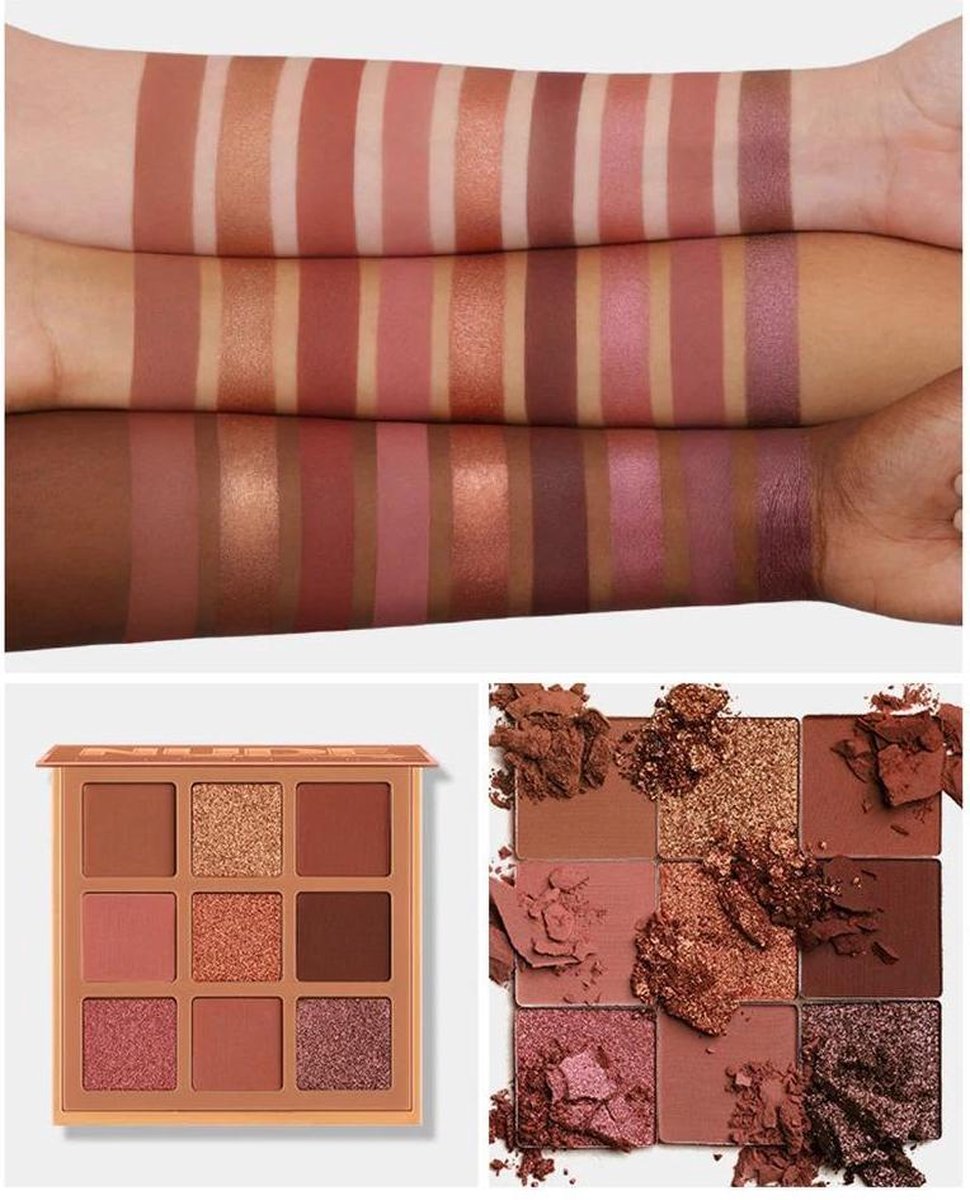 Makeup Eyeshadow Palette-Oogschaduw-palet Eyeshadow-Smokey eyes-Oog Make-Up Palet glitter-9 kleuren