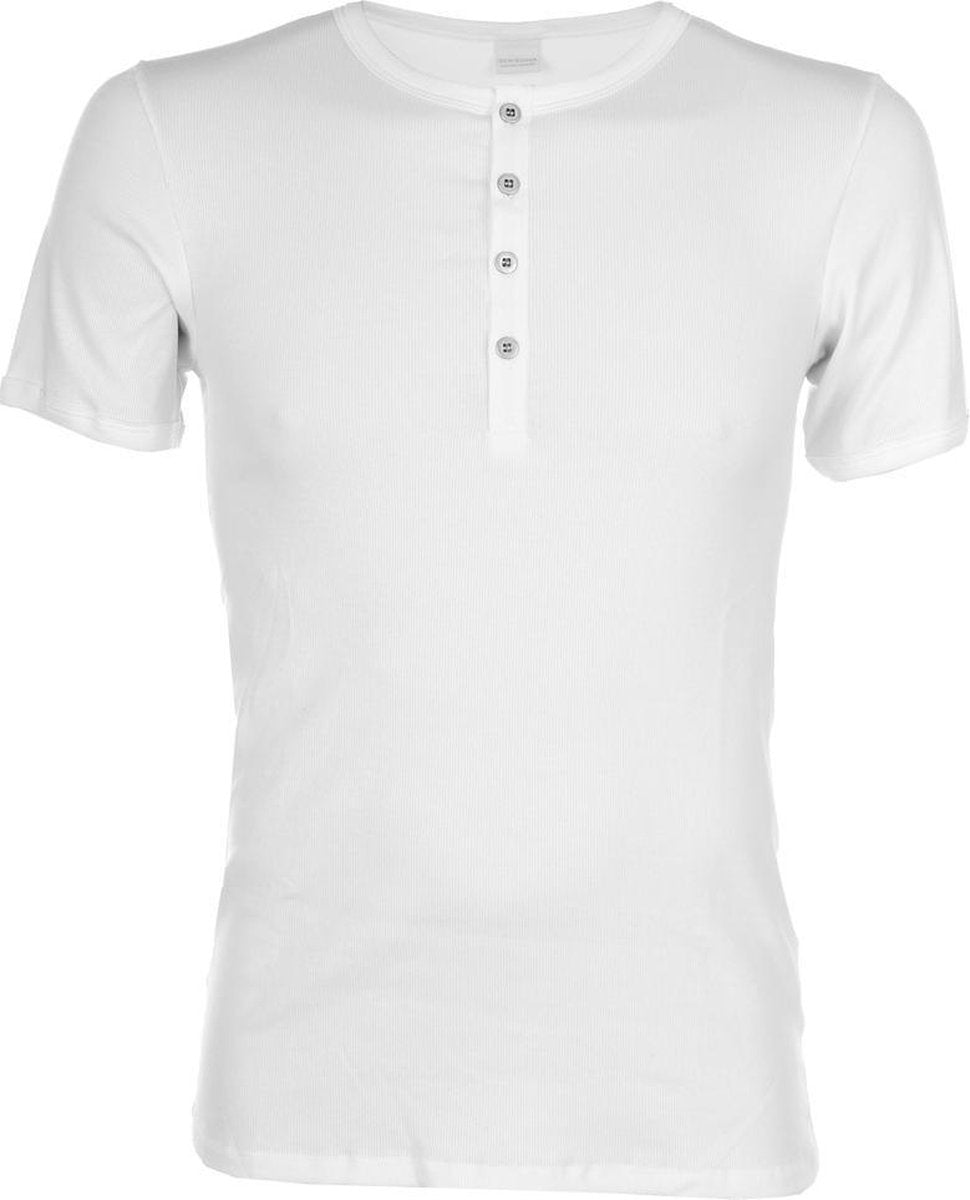 Schiesser - Ronde Hals T-Shirt Rib Wit - XXL