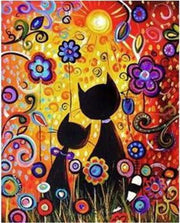 Schilderen op nummer "JobaStores®" Katten in de zon 40x50cm