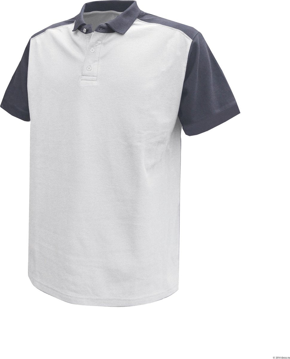 Dassy Cesar polo Wit/Grijs maat M