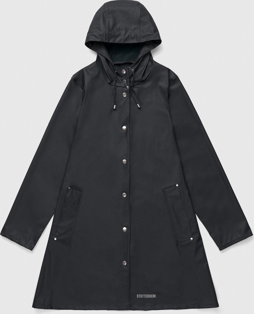 Stutterheim - Lichtgewicht regenjas voor dames - Mosebacke LW - Zwart - maat L