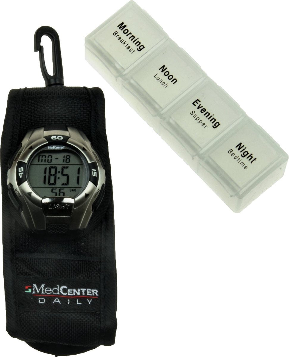 Medcenter medicijnhorloge met medicijndoosje