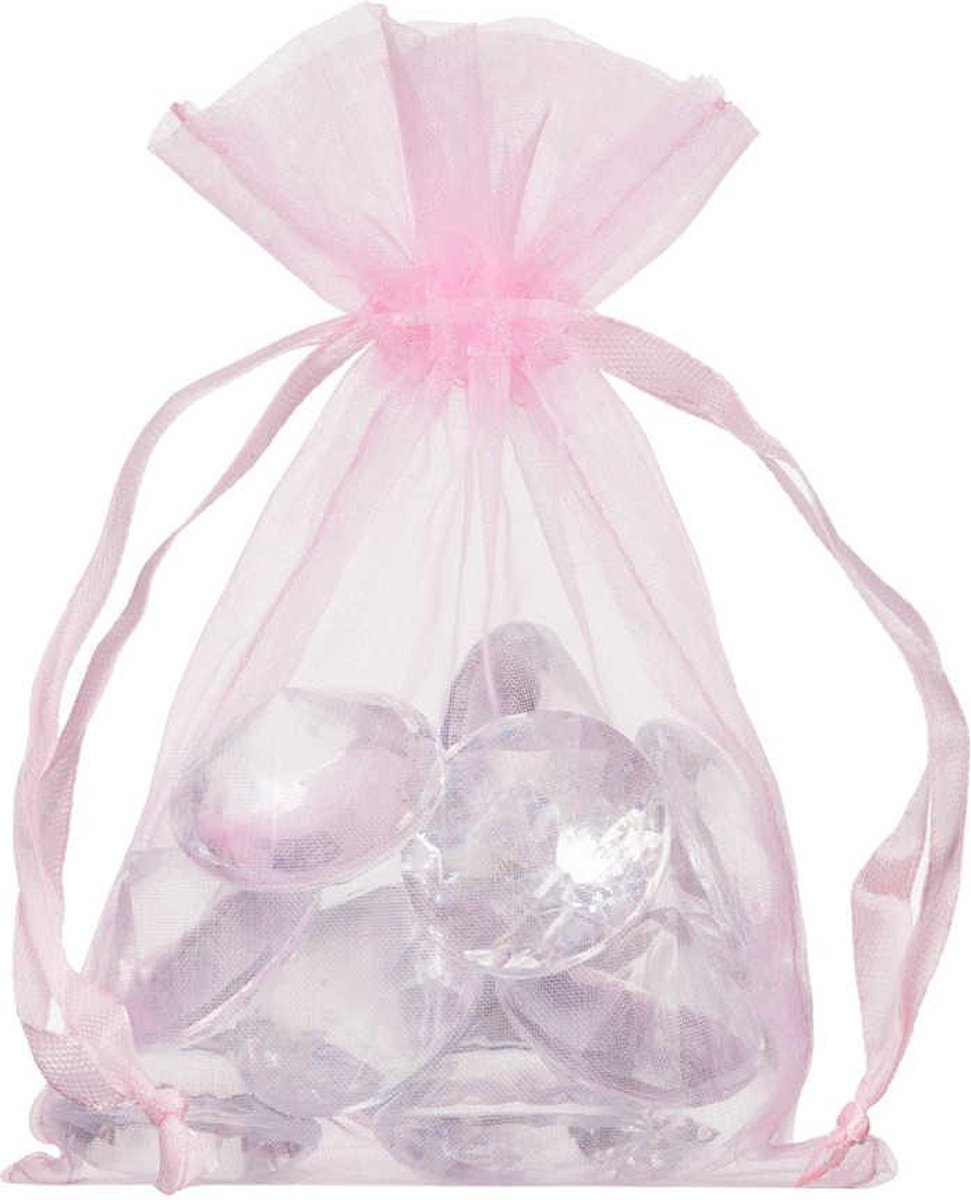 Shingyo 200 stuks organza zakje 10x15cm - Product Kleur: Roze
