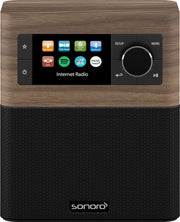 Sonoro STREAM V2 - DAB+ radio - internet radio - Wifi - BlueTooth - Walnoot / zwart