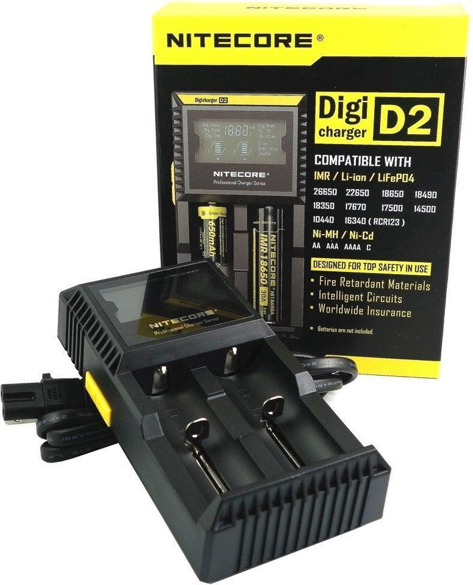 Nitecore D2 universele batterijoplader