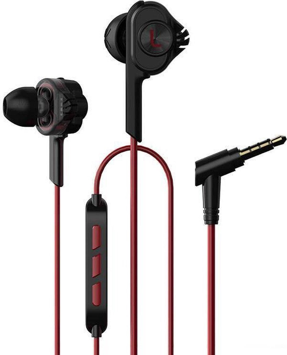 UiiSii BA-T6 Dual Dynamic Drivers – In-ear Oordopjes – Rood / Zwart