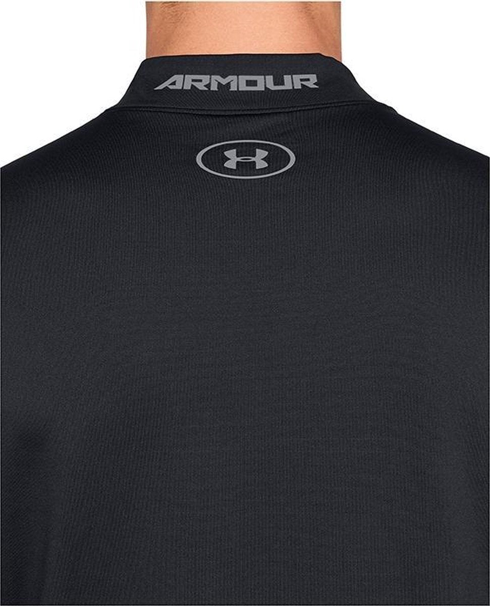 UA CG ARMOR MOCK FITTED ZWART - Mannen maat: XXL    heren > fitness training > tops > lange mouwen