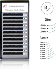 Dermarolling Exclusive Silk Mink Wimperextensions Krultype B - Dikte 0.18 - Lengte 9mm.