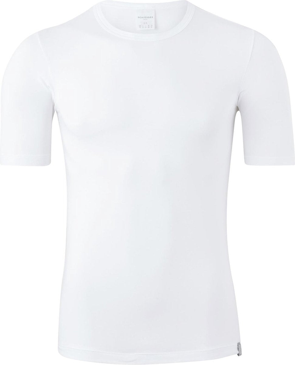 Schiesser 95/5 - heren T-shirt O-hals - wit -  Maat M