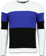 Enos Sweater Heren - Online Streep Truien Kopen - Navy - Maten: M