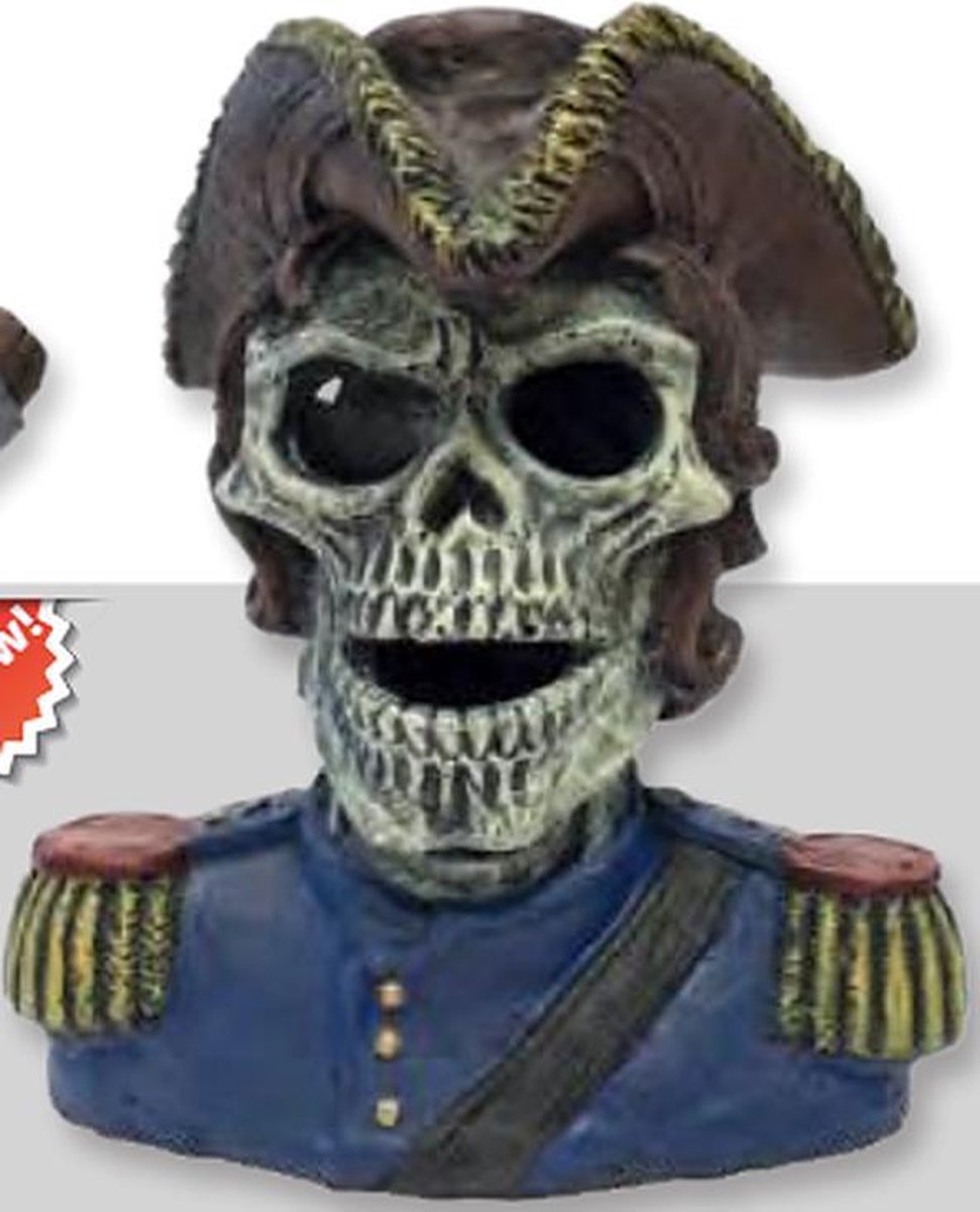 Superfish ornament Deco Led Skull Pirate 12 x 9